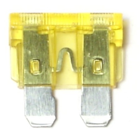 MIDWEST FASTENER 20 Amp Yellow ATC Fuses 7PK 63205